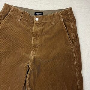 Dockers Corduroy Pants Women 18 Brown Khakis Straight Leg High Rise Cotton Blend
